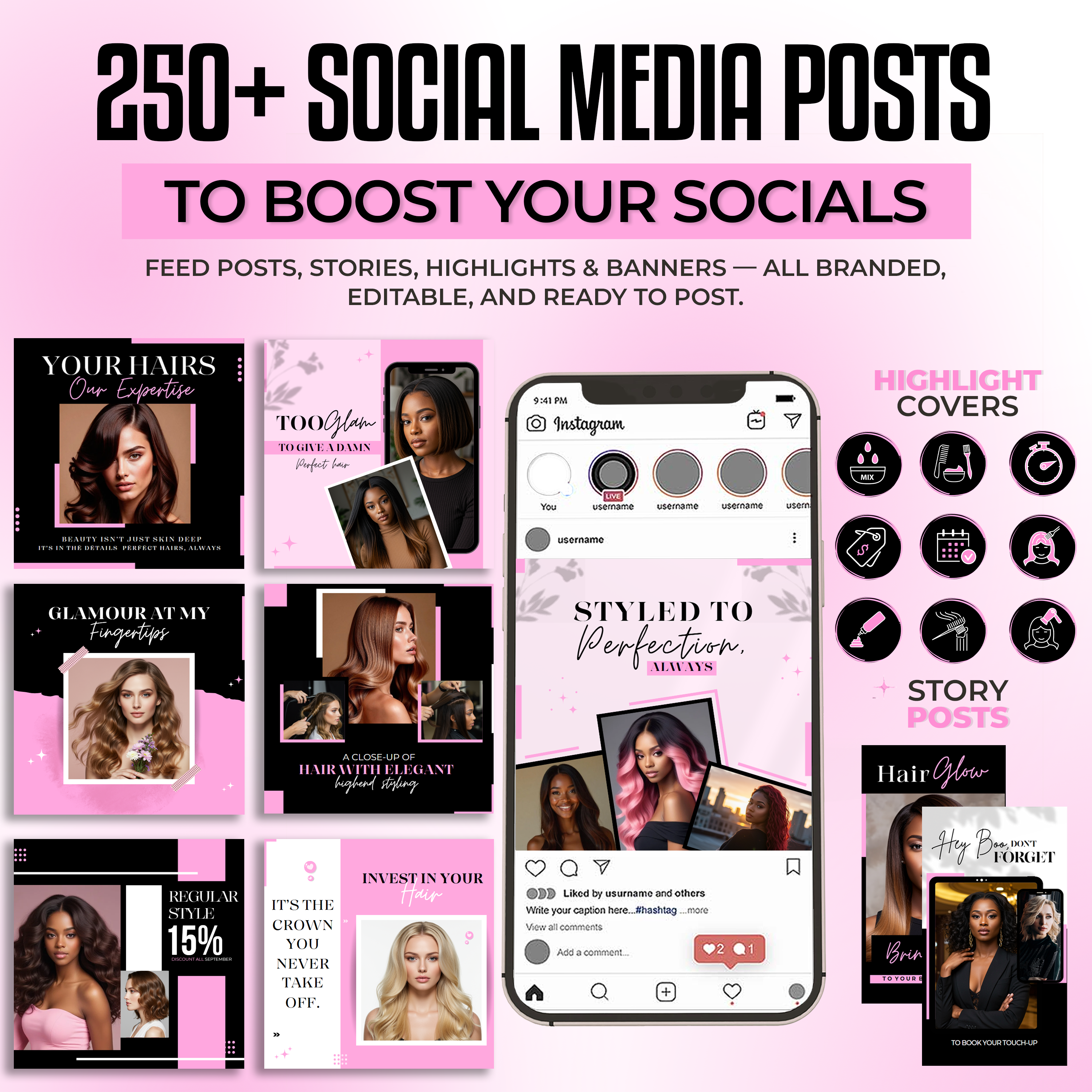 Ultimate Hair Business Template Bundle