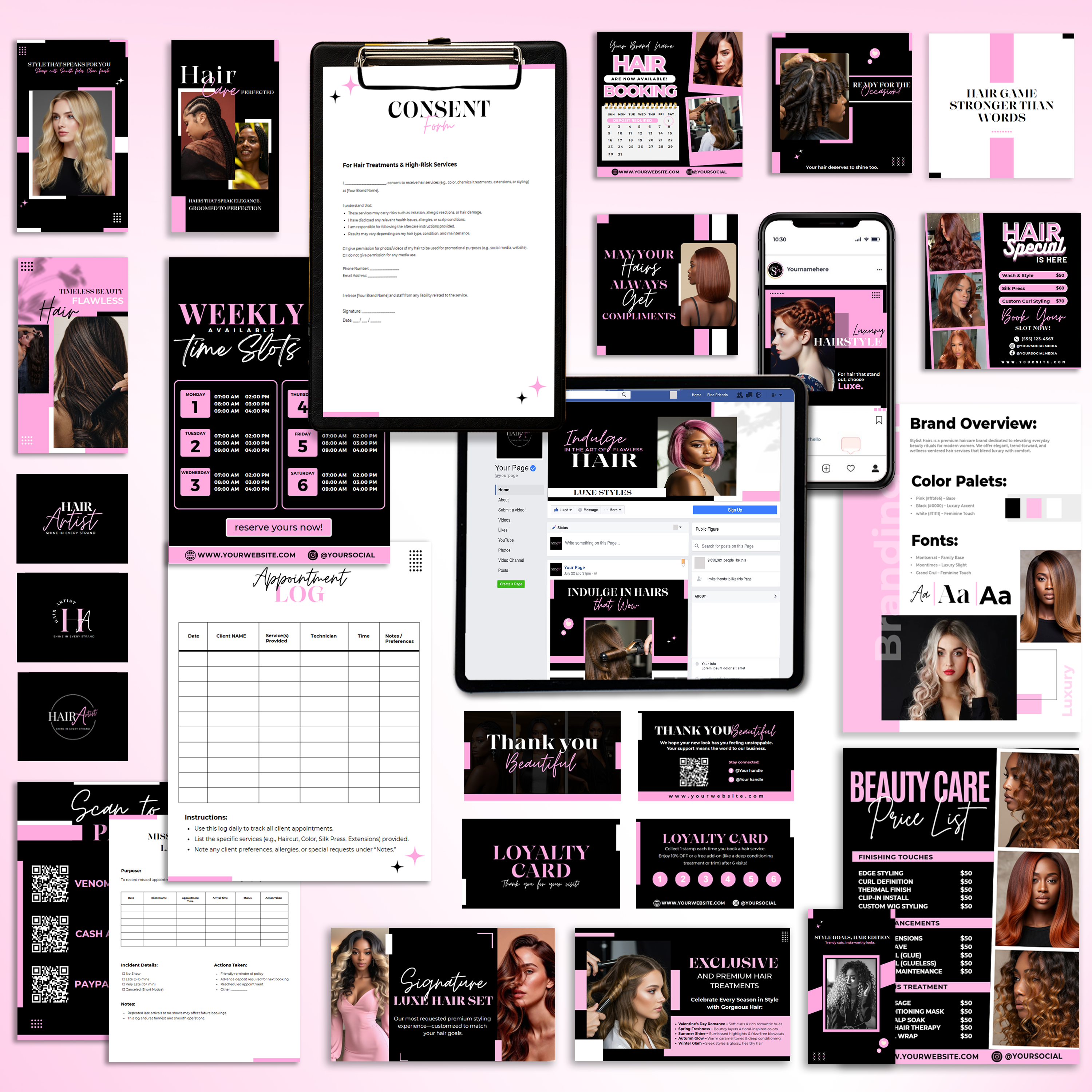 Ultimate Hair Business Template Bundle