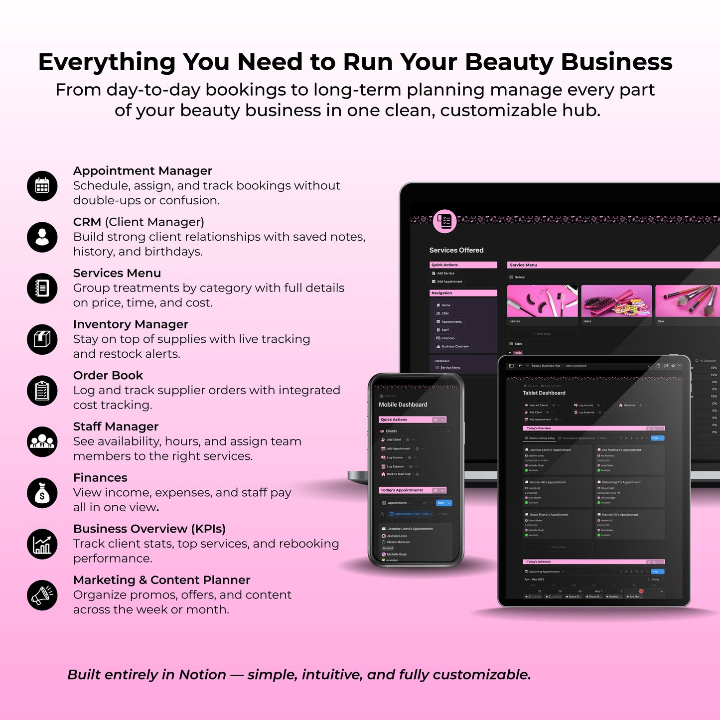 beauty business hub – complete crm & booking system