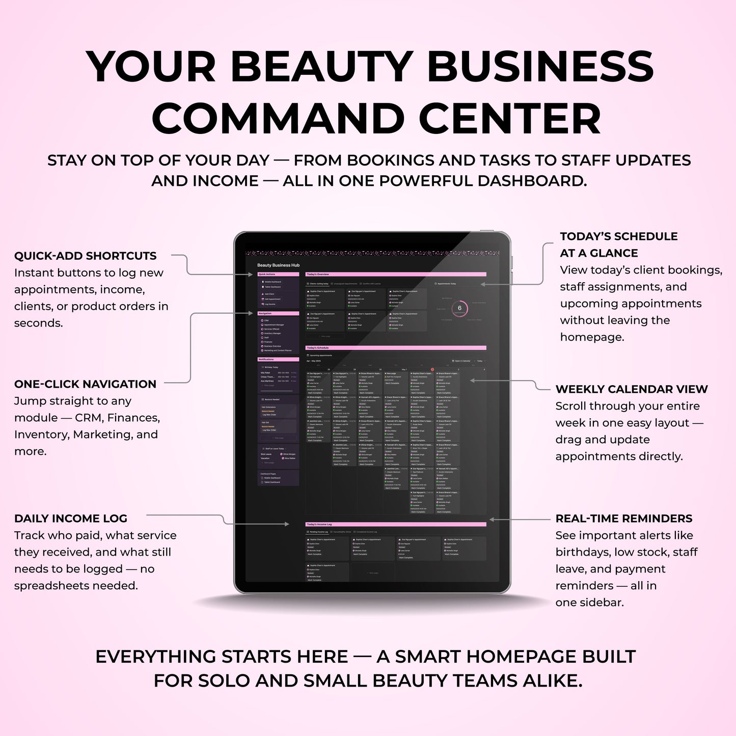 beauty business hub – complete crm & booking system