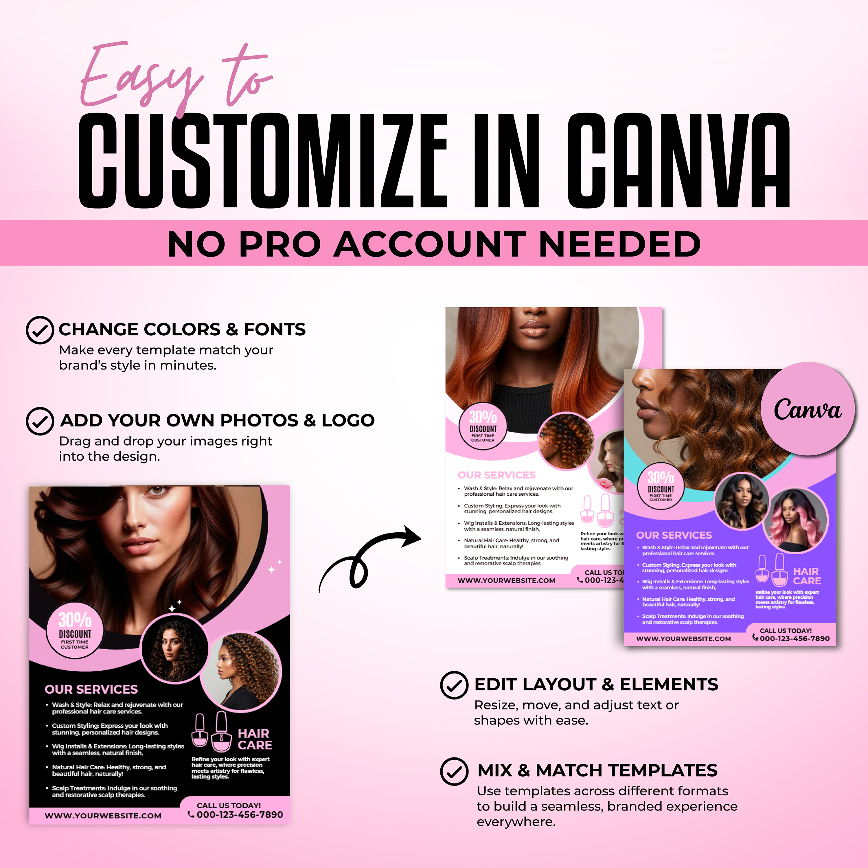 Ultimate Hair Business Template Bundle