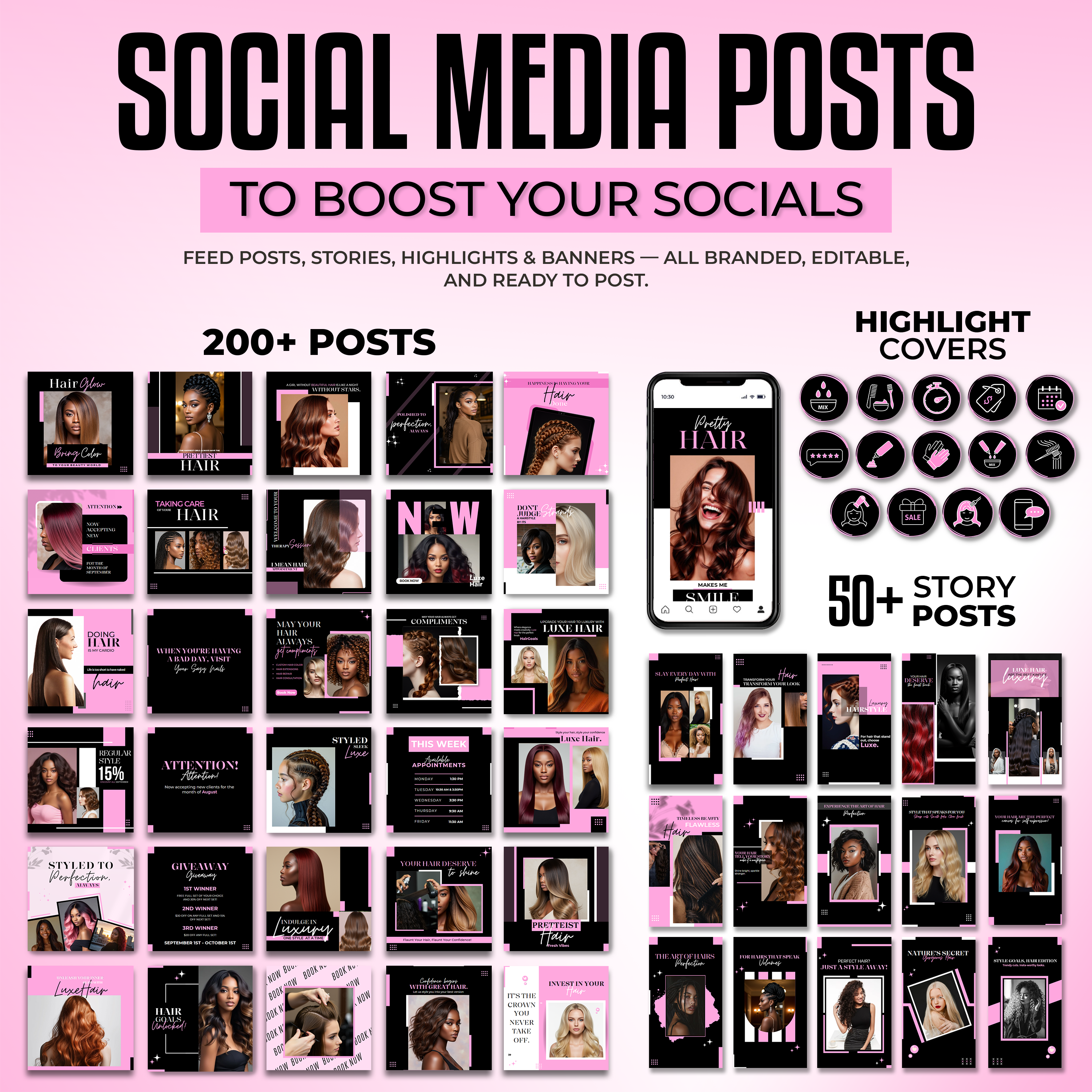 Ultimate Hair Business Template Bundle