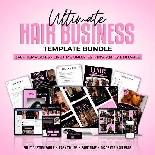Ultimate Hair Business Template Bundle