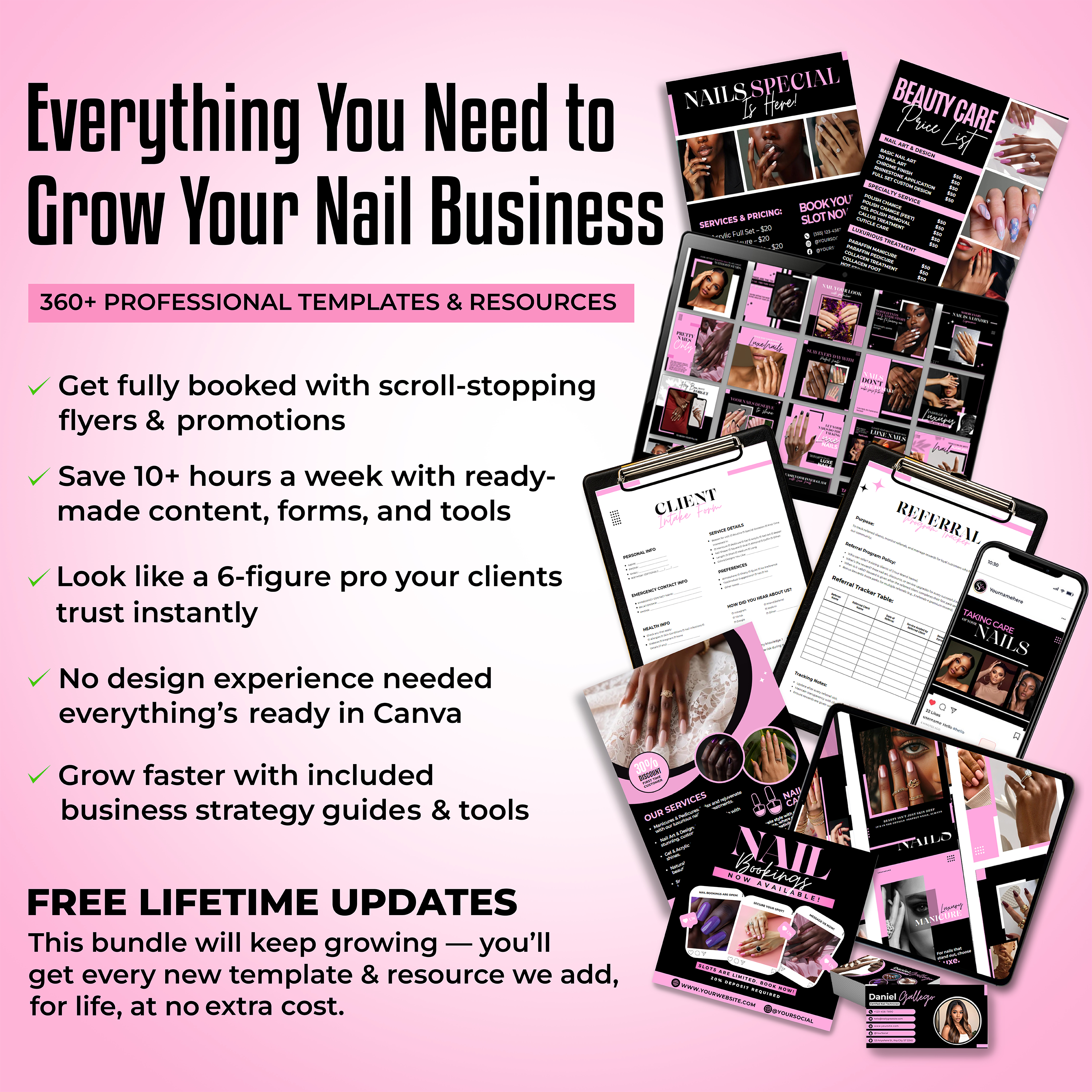 Ultimate Nail Business Template Bundle