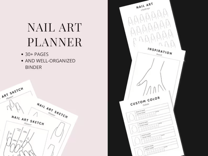 Nail Art Planner | Printable Nail Design Journal for Clients & Pros