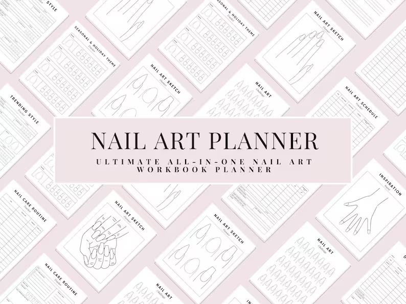 nail art planner | printable nail design journal for clients & pros