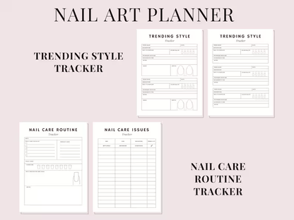 Nail Art Planner | Printable Nail Design Journal for Clients & Pros