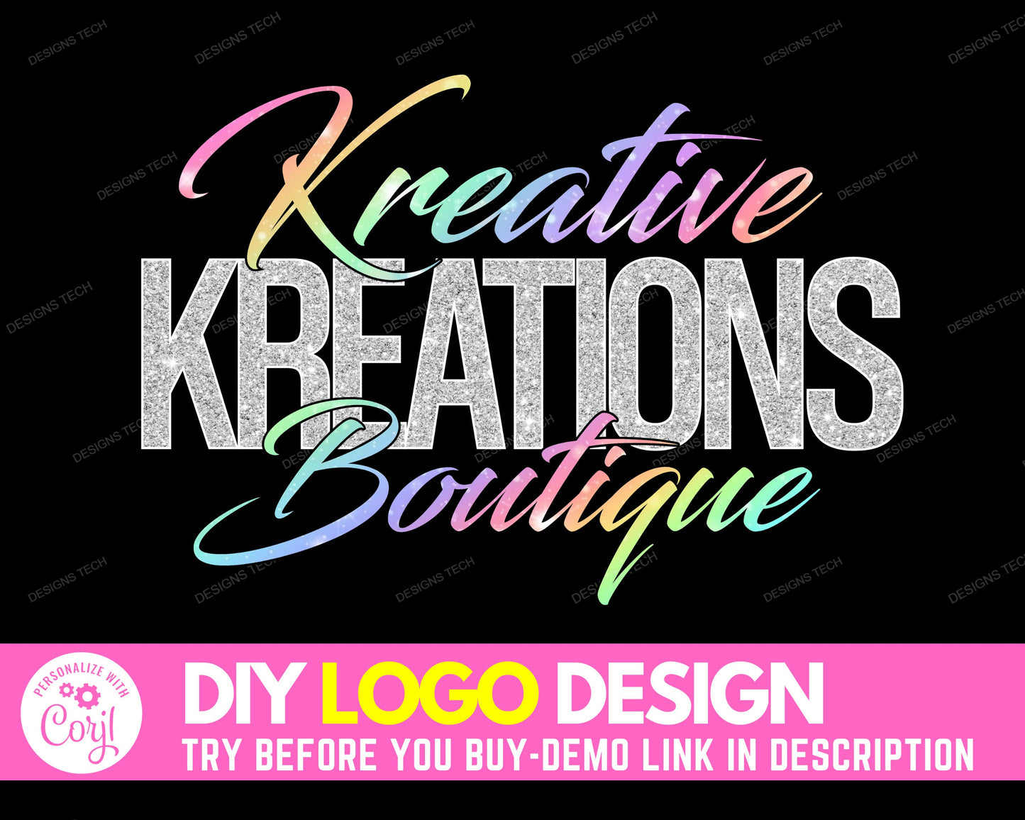 diy beauty logo, edit yourself boutique logo design, fashion logo, cosmetics logo, makeup artist logo, online business premade logo template