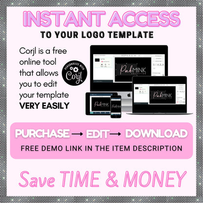 DIY Boutique Logo, Edit Yourself Beauty Logo, Fashion Logo, Shop Logo, Clothing Shopping Store Logo, Online Business Logo Design Template