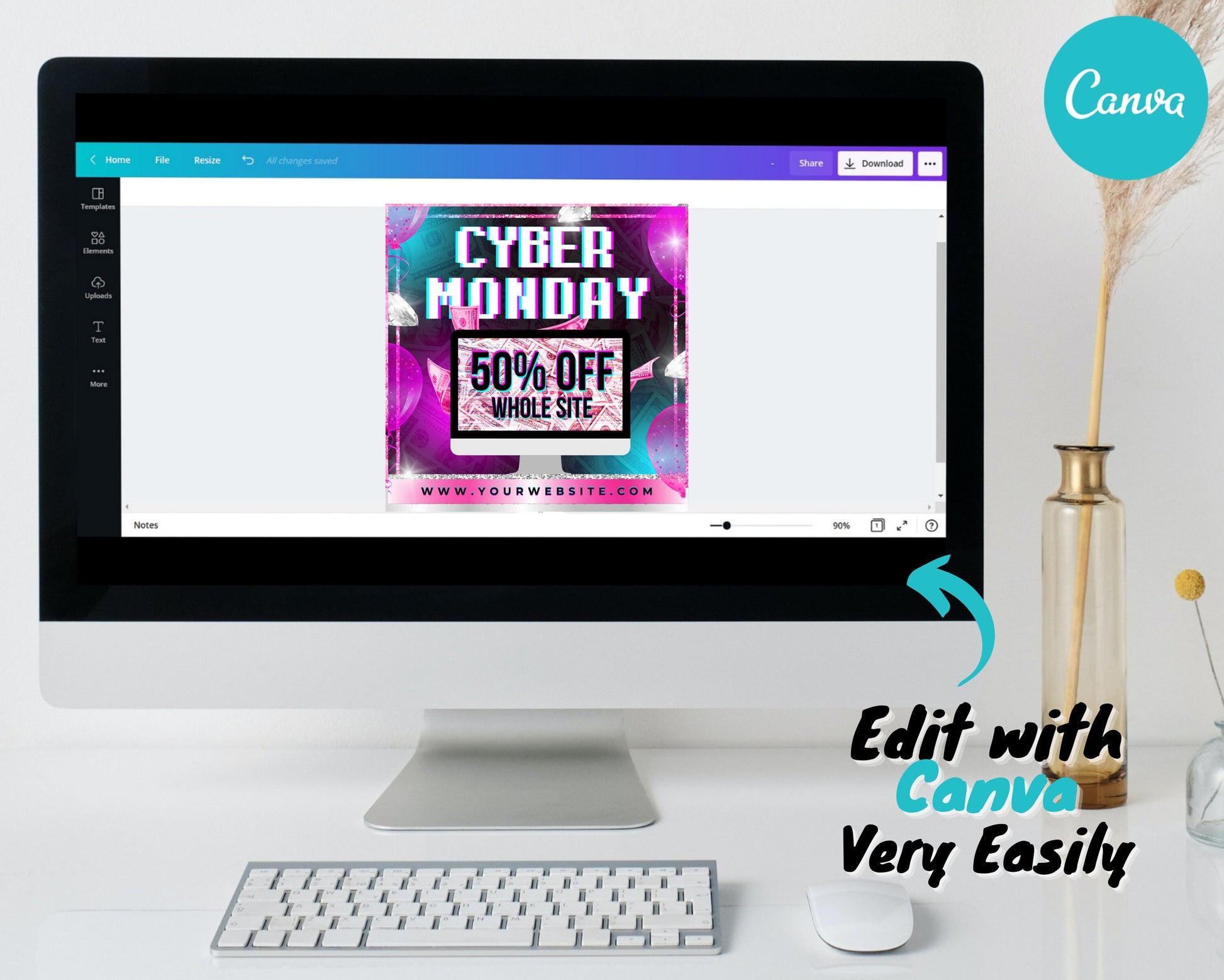 Cyber Monday Sale Flyer, DIY Flyer Design Template, Sale Flyer, Social Media Flyer, Instagram Flyer, Premade Business Flyer Design