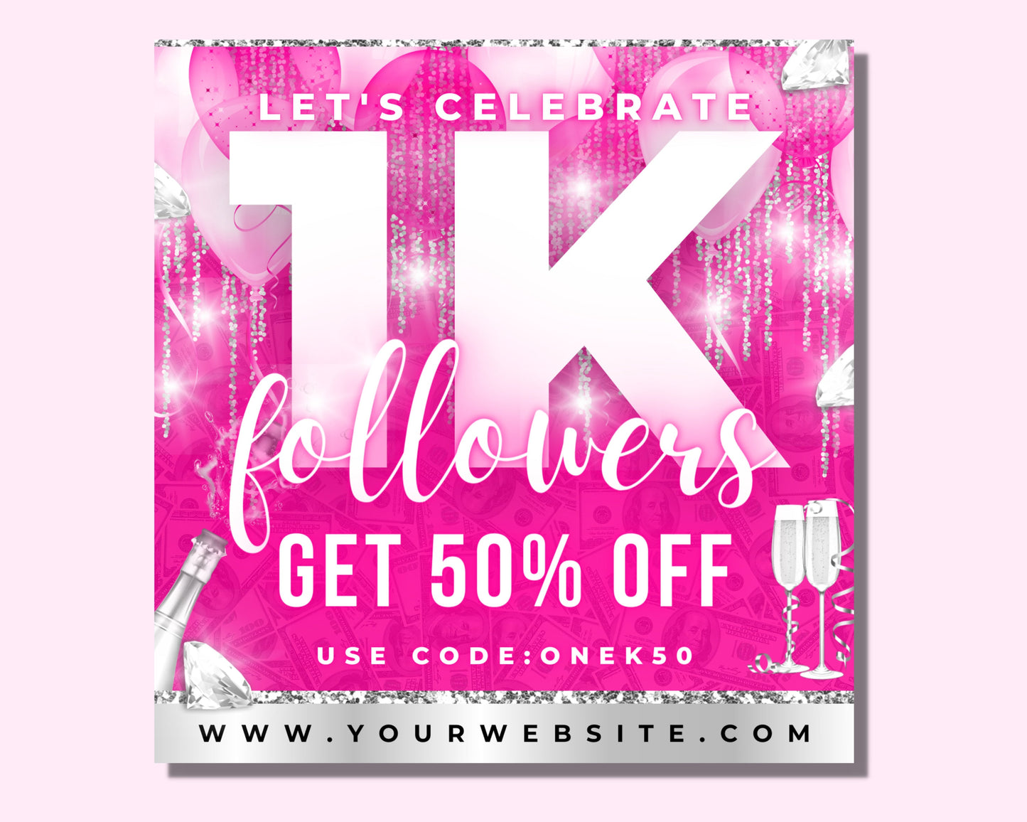 followers flyers, diy flyer template design, sale flyer, 1k followers flyer, social media flyer, instagram flyer, premade business flyer