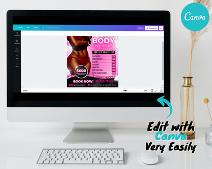 Body Contour Flyer, DIY Flyer Template Design, Body Sculpting Flyer, Pricelist Flyer, Body Contouring Services Flyer, Premade Flyer