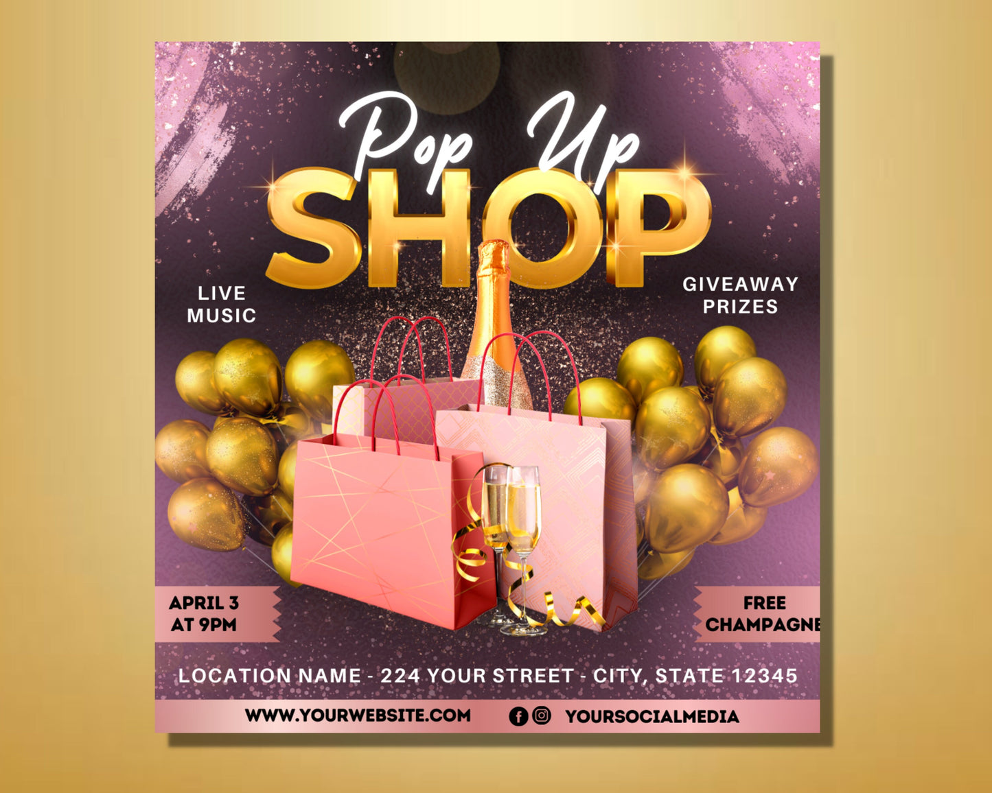 pop up shop flyer, diy flyer template design, shop now flyer, sip and shop flyer, event flyer, social media flyer, boutique flyer