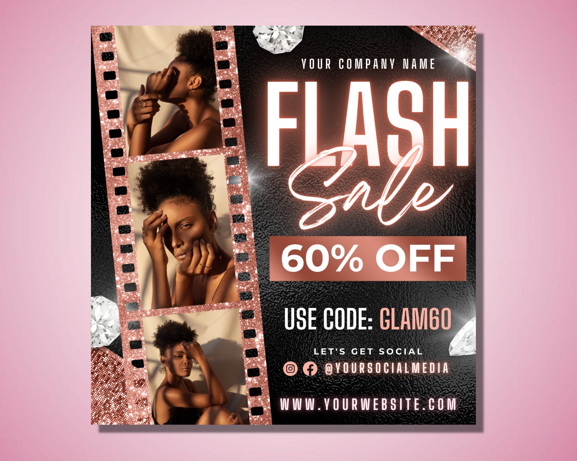 Flash Sale Flyer, DIY Flyer Template Design, Sale Flyer, Hair Flyer, Beauty Flyer, Bundles Sale Flyer, Premade Business Logo