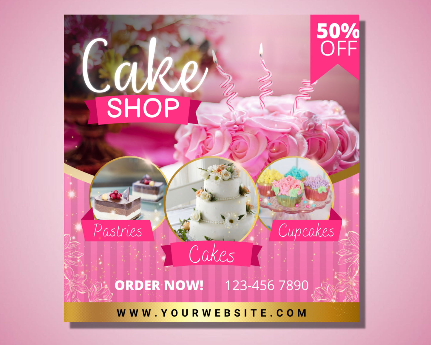 cake flyer, diy flyer template design, sweet treat flyer, bakery flyer, bake sale flyer, baking flyer, cookies cupcakes business flyer