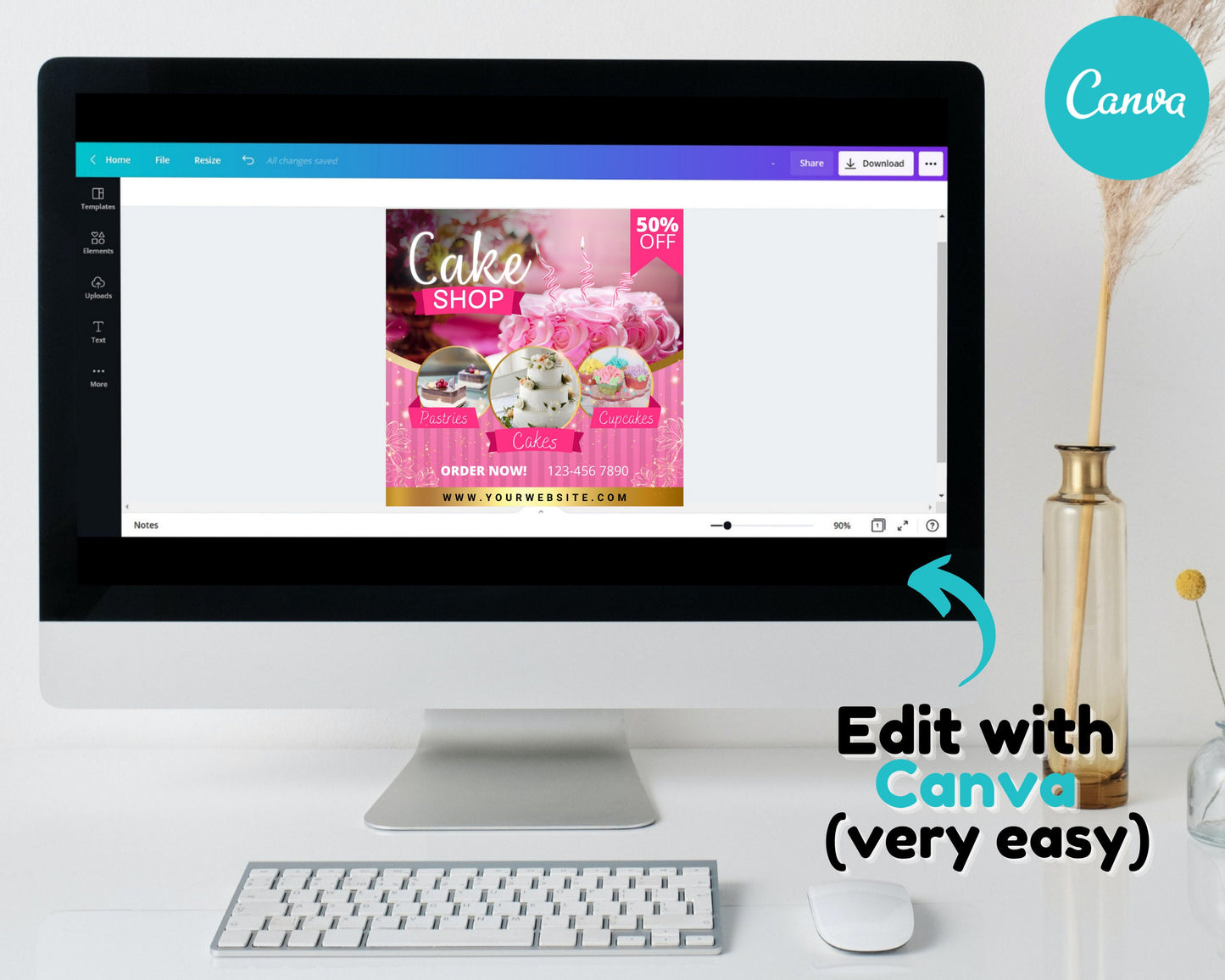 cake flyer, diy flyer template design, sweet treat flyer, bakery flyer, bake sale flyer, baking flyer, cookies cupcakes business flyer