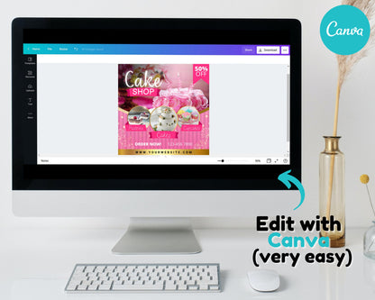 Cake Flyer, DIY Flyer Template Design, Sweet Treat Flyer, Bakery Flyer, Bake Sale Flyer, Baking Flyer, Cookies Cupcakes Business Flyer