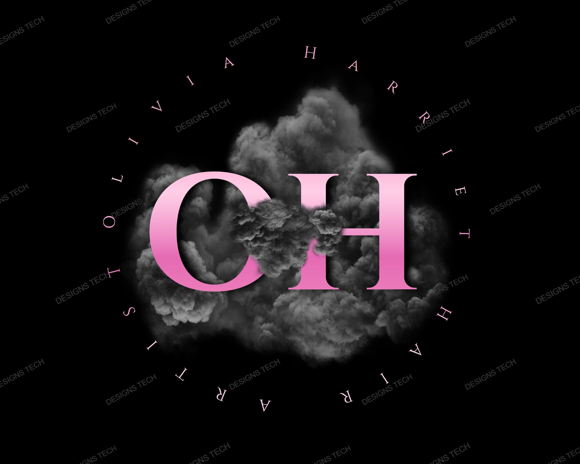 Salon Hairdressers Hair Stylists Hairstyle Scissors Comb Brush Smoke Logo Salon Spa Stylist Artist Creativity Confidence Transformation Beauty