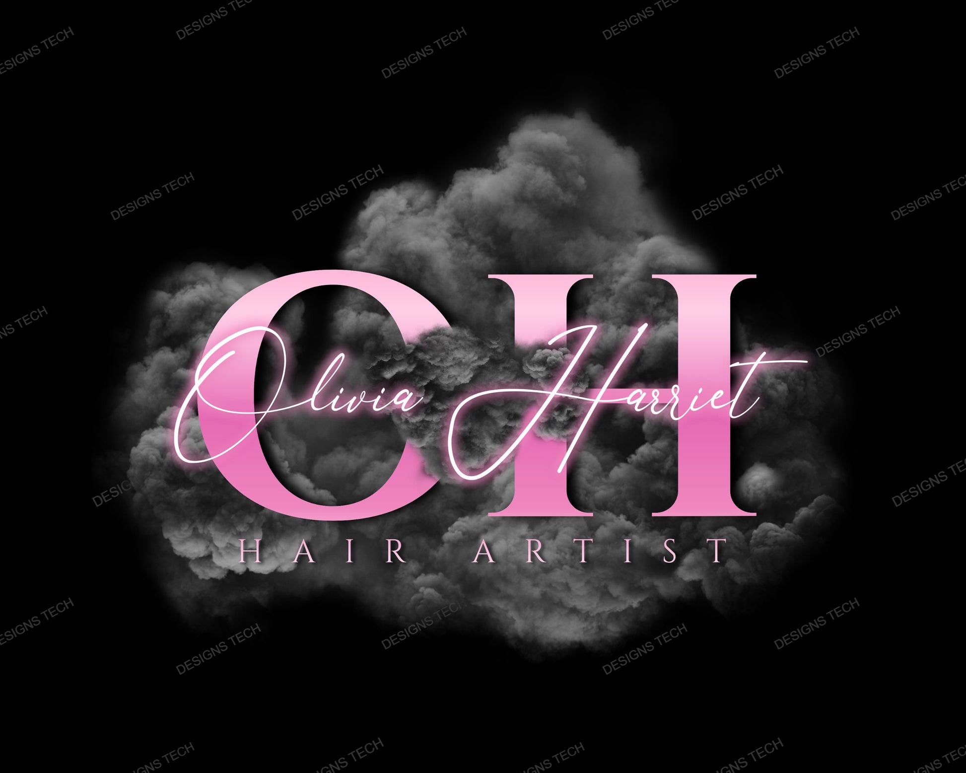Salon Hairdressers Hair Stylists Hairstyle Scissors Comb Brush Smoke Logo Salon Spa Stylist Artist Creativity Confidence Transformation Beauty