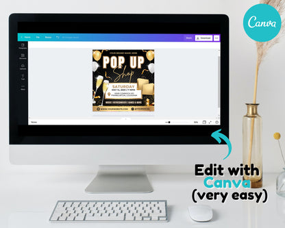 Pop Up Shop Flyer, DIY Flyer Template Design, Shop Now Flyer, Sip and Shop Flyer, Event Flyer, Social Media Flyer, Invitation Flyer
