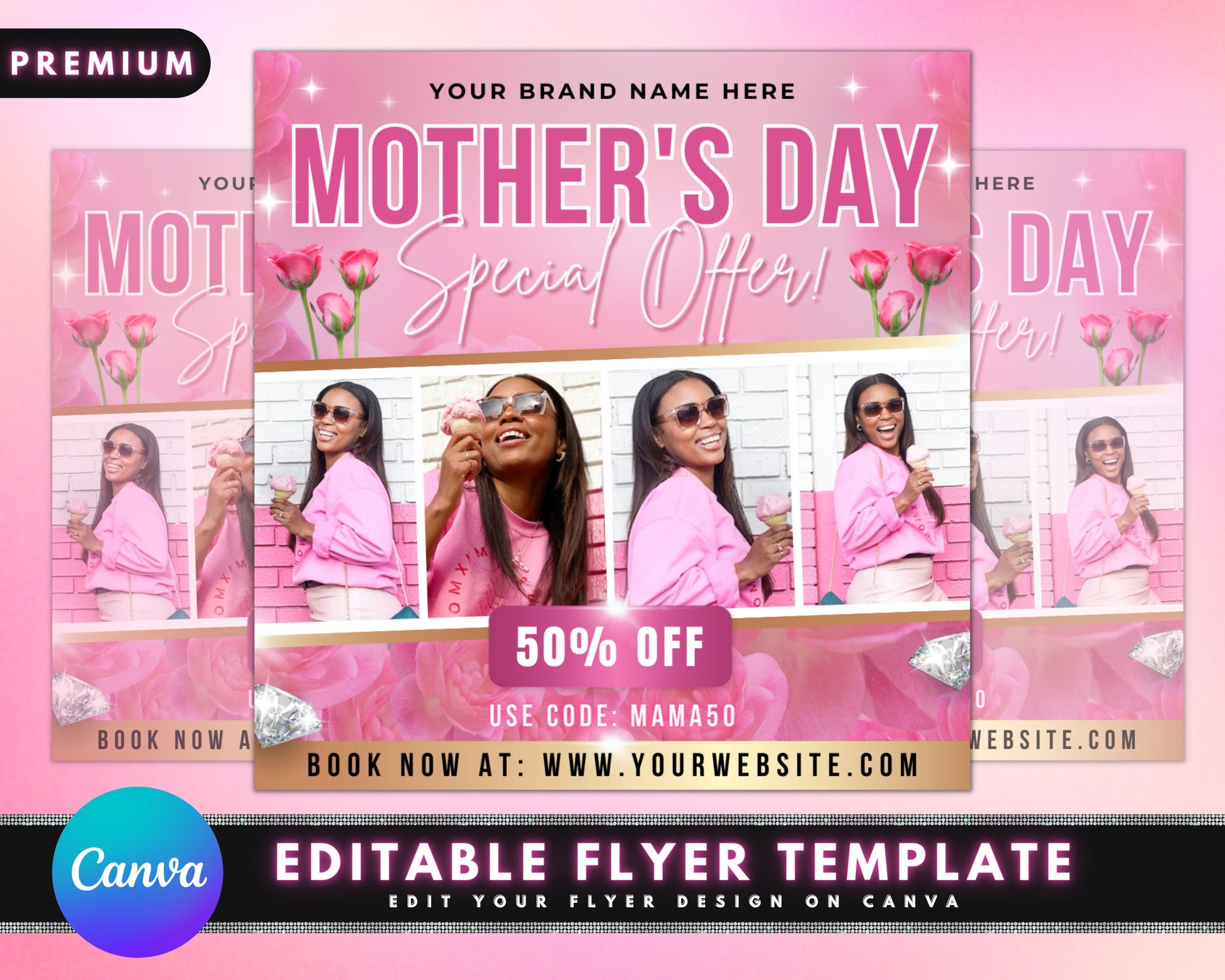 Mother's Day Booking Flyer, DIY Flyer Template Design, Book Now Flyer, May Appointment Flyer, Hair and Lash Flyer, Social Media Beauty Flyer