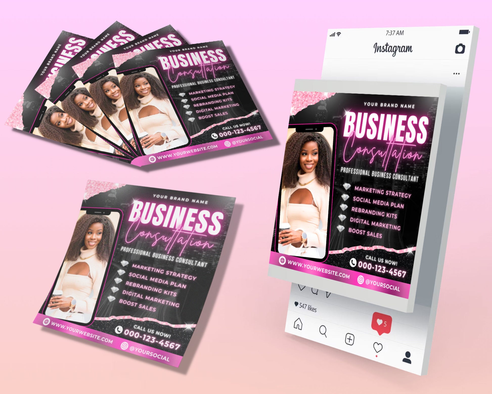 Business Consultation Flyer, DIY Flyer Template Design, Business Coaching, Business Training, Entrepreneur Workshop, Premade Instagram Post