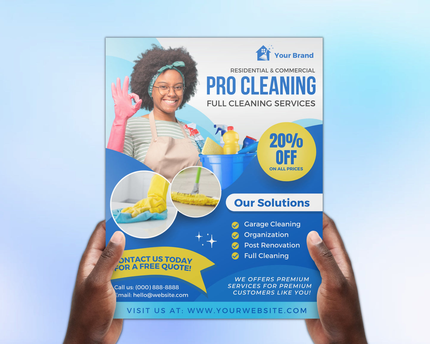 cleaning service flyer, diy flyer template design, housekeeping company flyer, home office cleaning business flyer, premade instagram flyer
