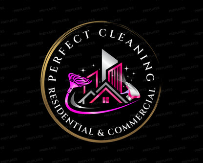 Cleaning Services Logo, DIY Logo Design Template, Housekeeping Logo, Professional Cleaning Business Logo, Premade Home Office Cleaners Logo