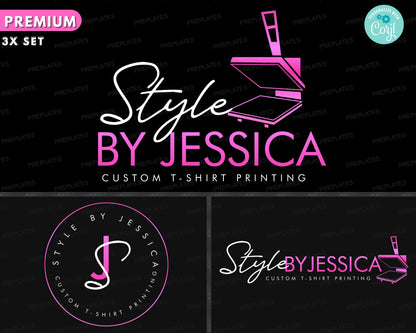 Heat Press Logo, Custom Printing Logo, DIY Logo Design Template, Heat Transfer Logo, Crafting Logo, Premade T-shirt Design Business Logo