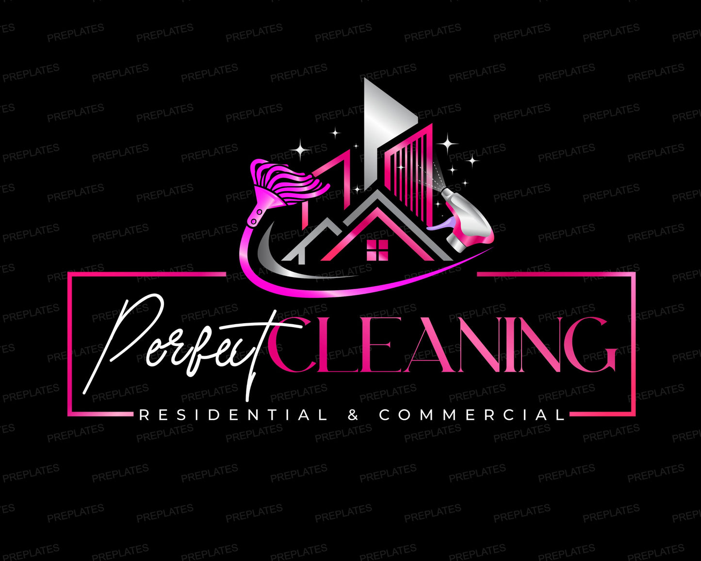 cleaning services logo, diy logo design template, housekeeping logo, professional cleaning business logo, premade home office cleaners logo