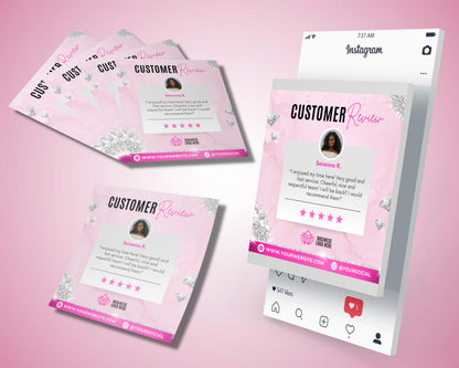 Customer Review Flyer, DIY Flyer Template Design, Customer Feedback Flyer, Client Review Flyer, Client Testimonial Flyer, Premade Flyers