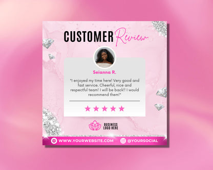 Customer Review Flyer, DIY Flyer Template Design, Customer Feedback Flyer, Client Review Flyer, Client Testimonial Flyer, Premade Flyers