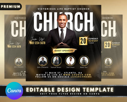 Church Flyer, DIY Flyer Template Design, Worship Church Flyer, Prayer Conference Flyer, Church Service Flyer, Premade Religious Invite Flyer