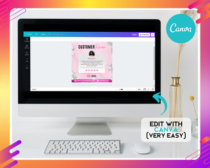 Customer Review Flyer, DIY Flyer Template Design, Customer Feedback Flyer, Client Review Flyer, Client Testimonial Flyer, Premade Flyers