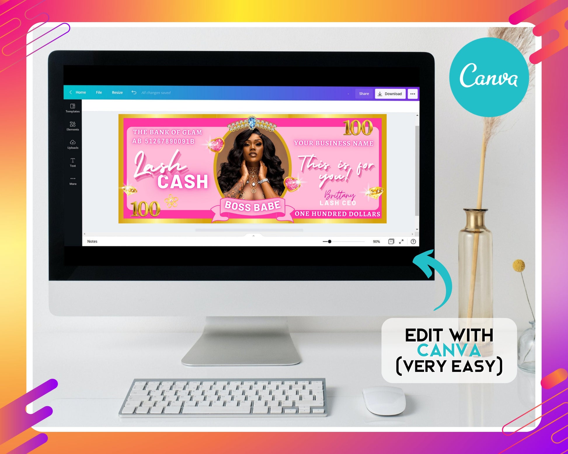 Gift Certificate Cards, DIY Marketing Cards Template Design, Gift Voucher Cards, Money Gift Coupon Card, Premade Printable Store Credit Card