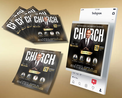 Church Flyer, DIY Flyer Template Design, Worship Church Flyer, Prayer Conference Flyer, Church Service Flyer, Premade Religious Invite Flyer