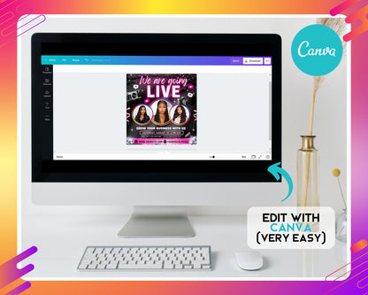 Going Live Flyer, DIY Flyer Template Design, Livestream Flyer, Client Review Flyer, Live Training Flyer, Premade Instagram Live Promotional