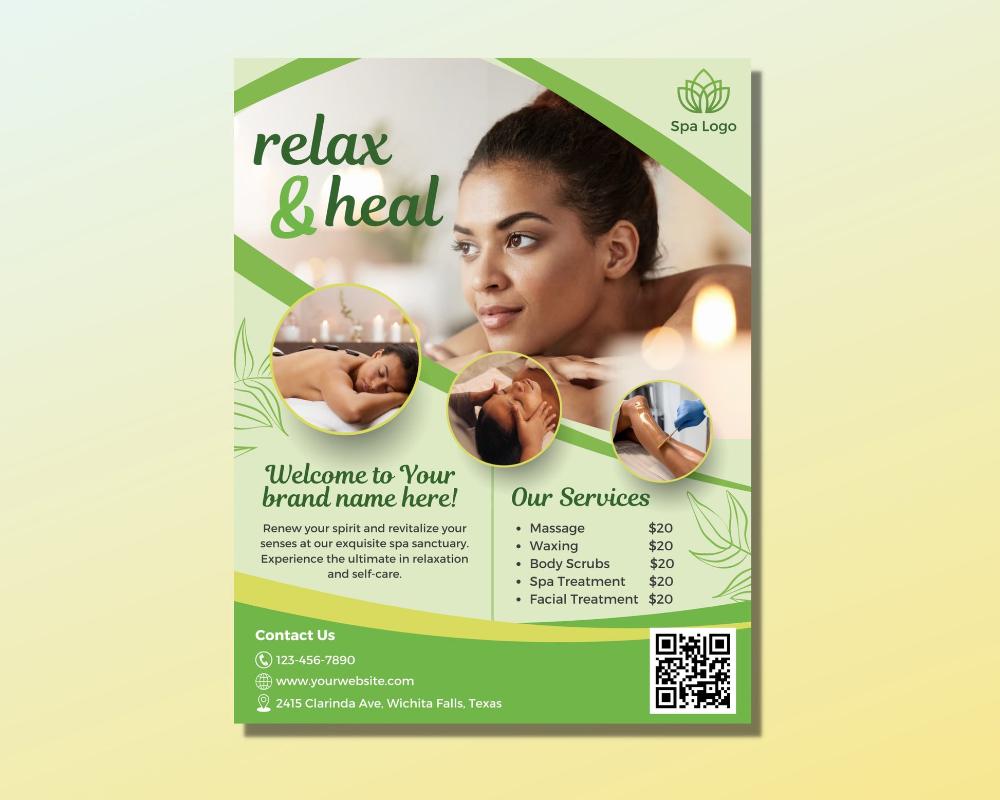 Body Treatment, Esthetician Flyer