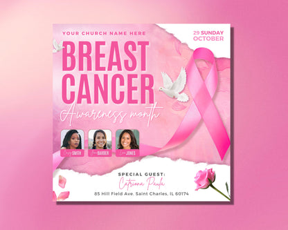 Breast cancer Awareness Early detection Prevention Treatment Support Hope Courage Strength Fight Survive