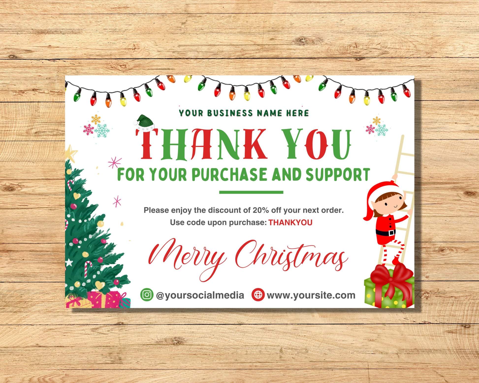 Christmas Thank you Appreciate Gratitude Holidays Season&#39;s Greetings Merry Christmas Happy Holidays Festive Joyous Celebrate