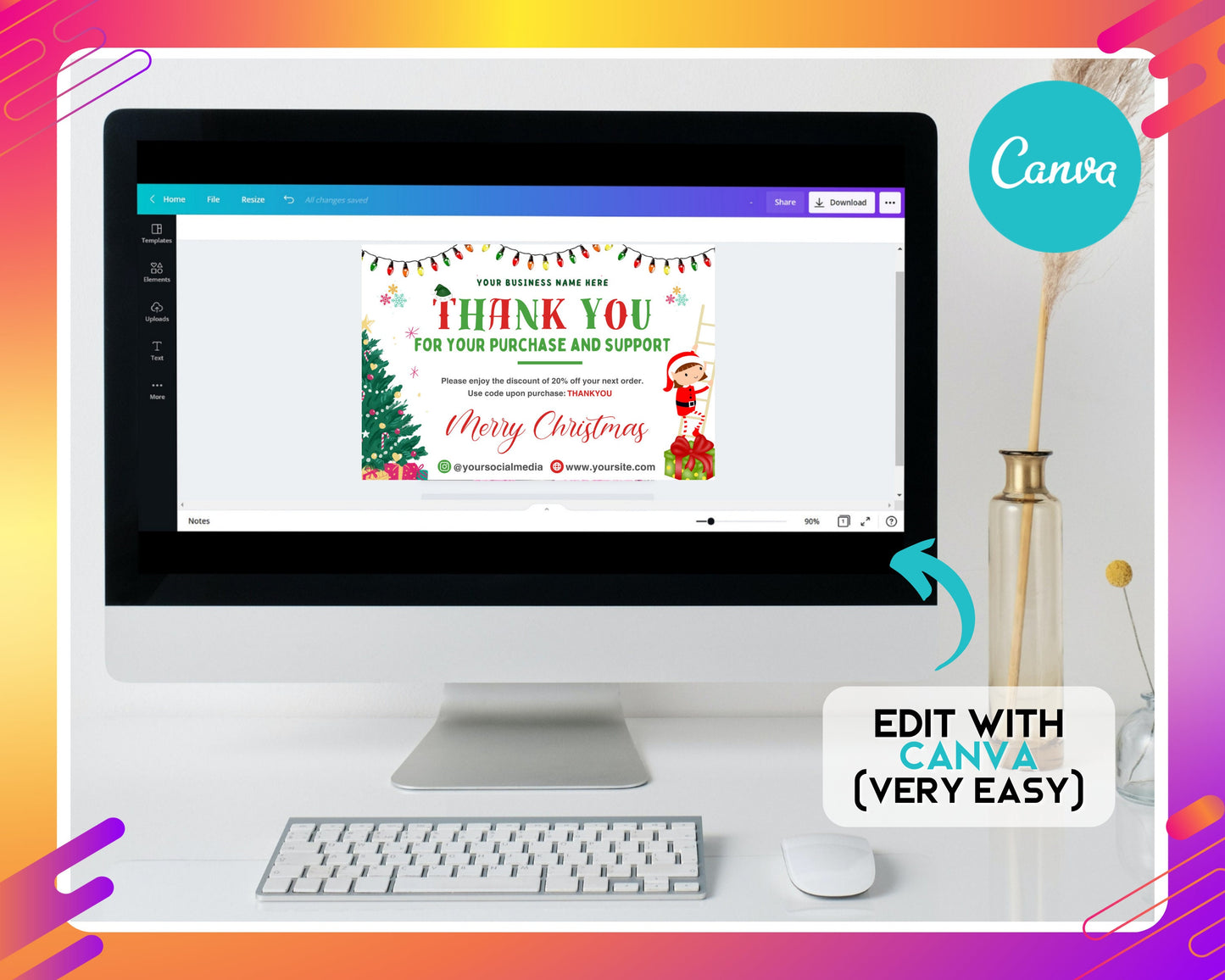 christmas thank you appreciate gratitude holidays season&#39;s greetings merry christmas happy holidays festive joyous celebrate