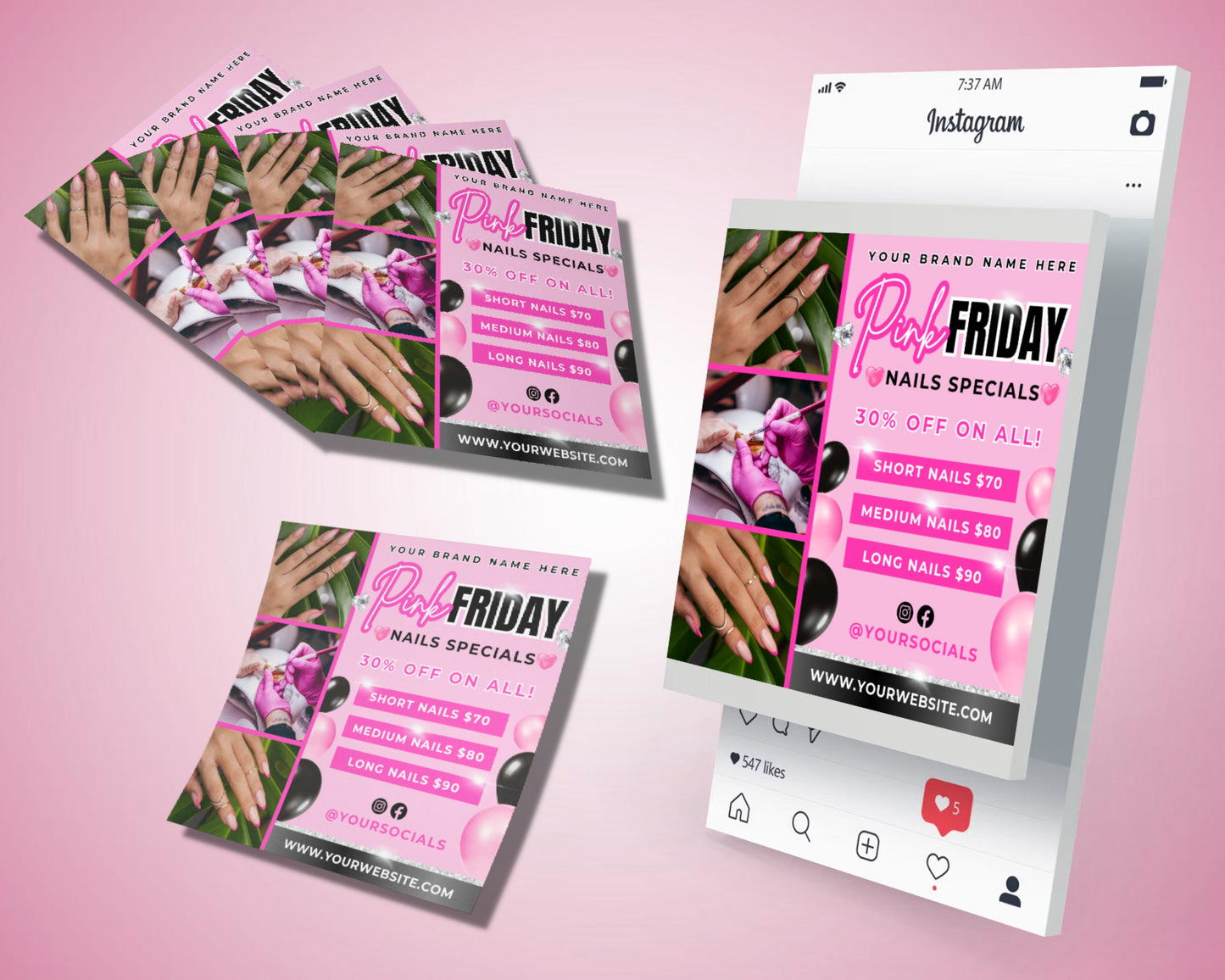 pink friday nails manicures pedicures nail art gel nails acrylic nails special offers discounts promotions