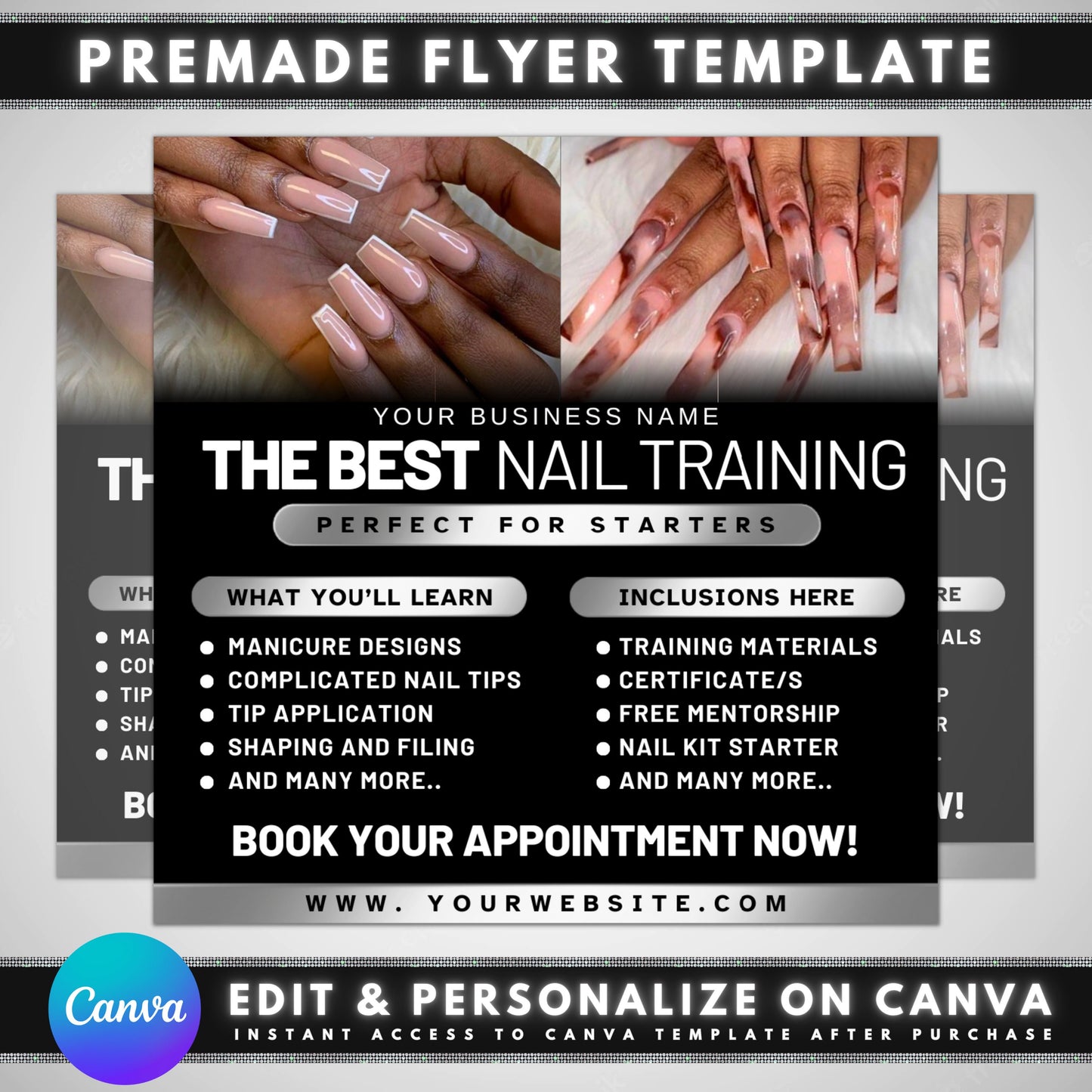 nail training become a nail technician learn nail art start your own business no experience needed all supplies included limited seats available register now! acrylic nails gel nails rhinestones 3d nail art nail extensions nail designs manicure