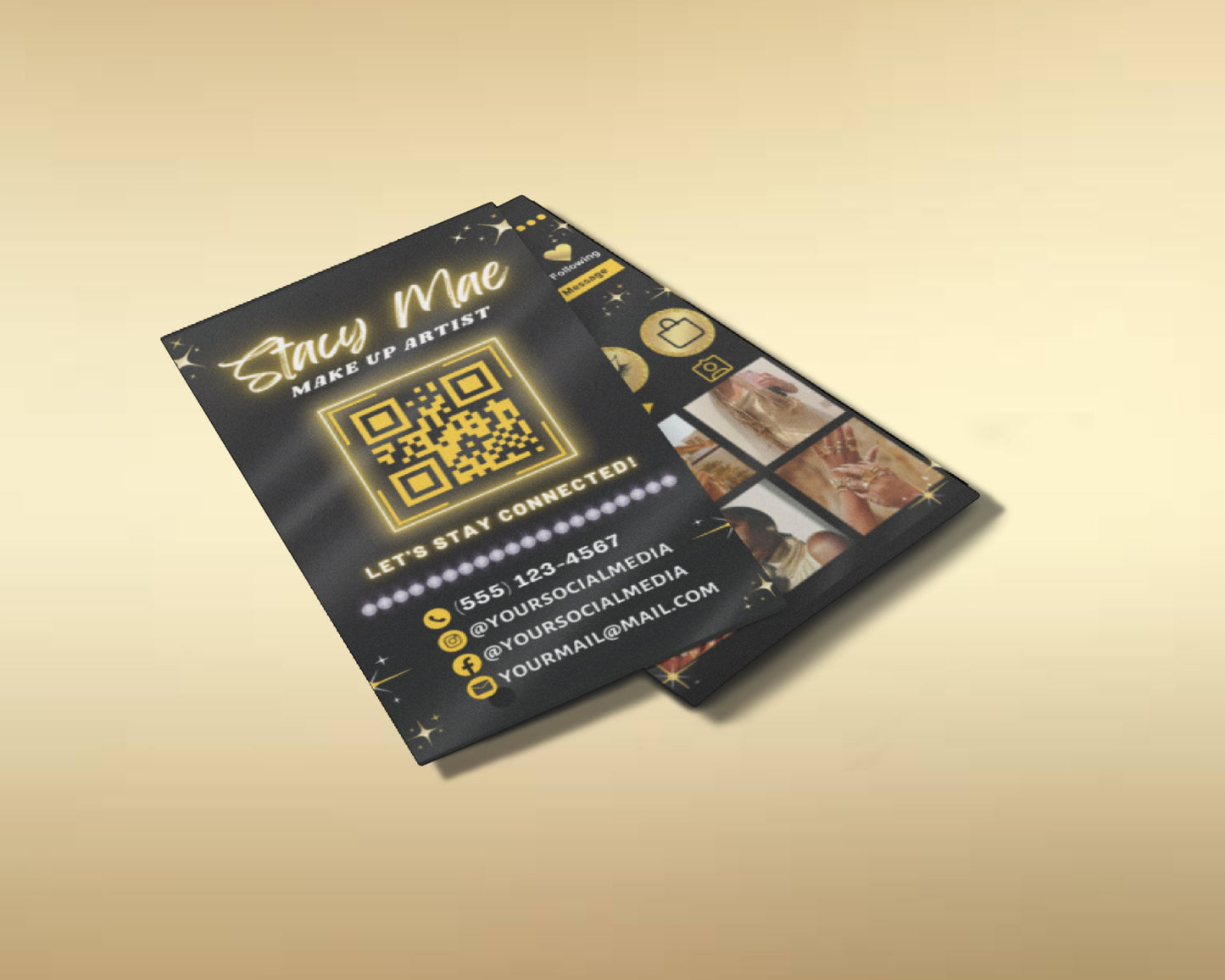 sleek minimalist modern trendy eye-catching bold playful vibrant aesthetic clean lines high-quality graphics scannable easy to use interactive lead to social media direct to website store contact information offer exclusive discounts trackable