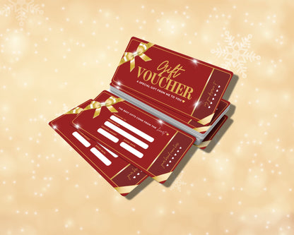 Gift voucher Gift certificate Present Coupon Voucher Redemption code Discount Offer Special promotion Gift idea Gift for any occasion Printable Editable Customizable