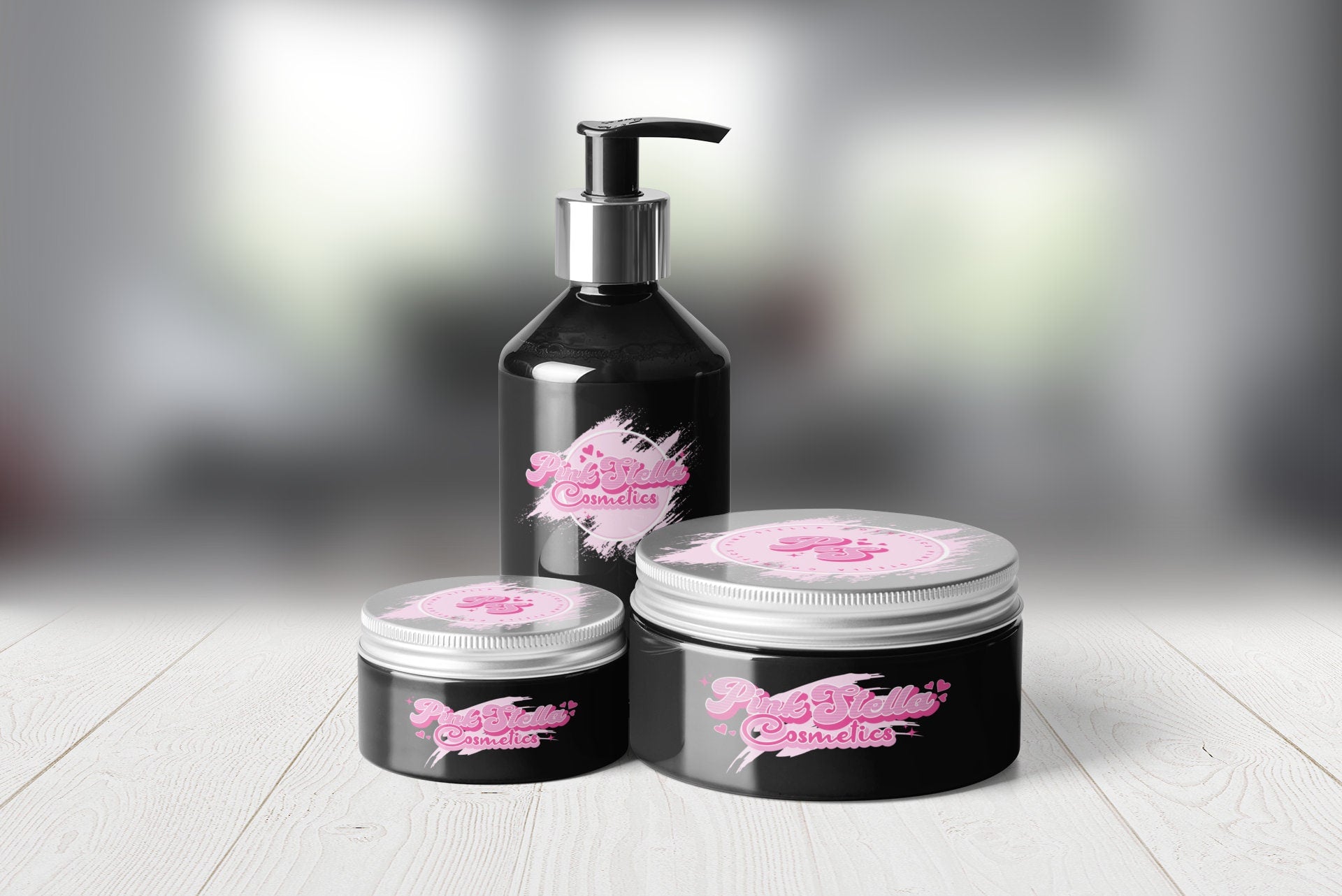 Cosmetics Logo Makeup Skincare Haircare Beauty products Lotions Creams Gels Serums Powders Liquids Mascaras Lipsticks Eyeshadows Foundations Concealers Cursive fonts Brushes Feminine Modern Trendy
