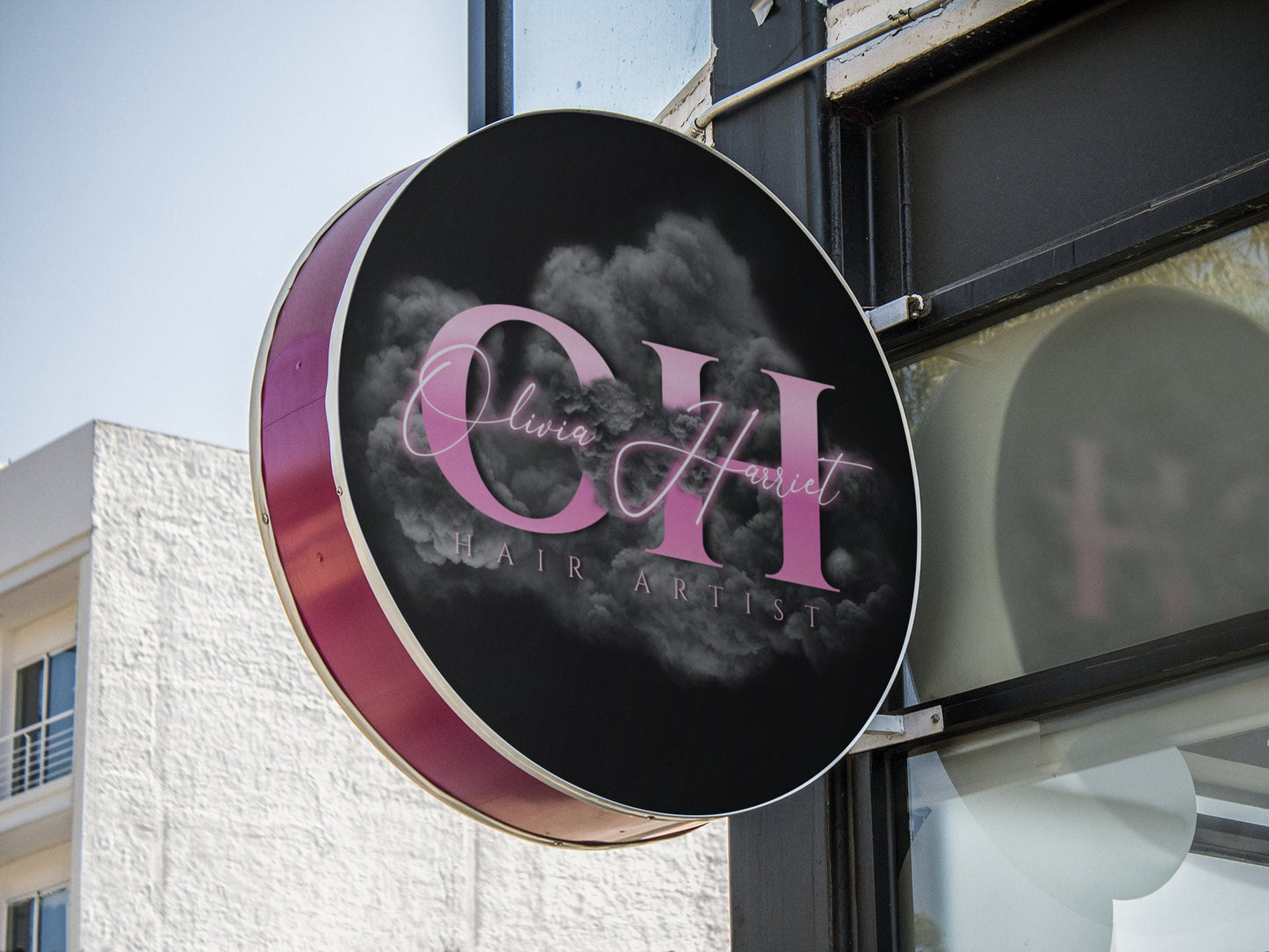 salon hairdressers hair stylists hairstyle scissors comb brush smoke logo salon spa stylist artist creativity confidence transformation beauty