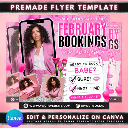 February bookings Book now Limited availability Don&#39;t miss out Special offers Early bird discounts Valentine&#39;s Day specials February specials Hair Nails Skin Makeup Massage Body treatments Hair removal Eyelash extensions Brow shaping