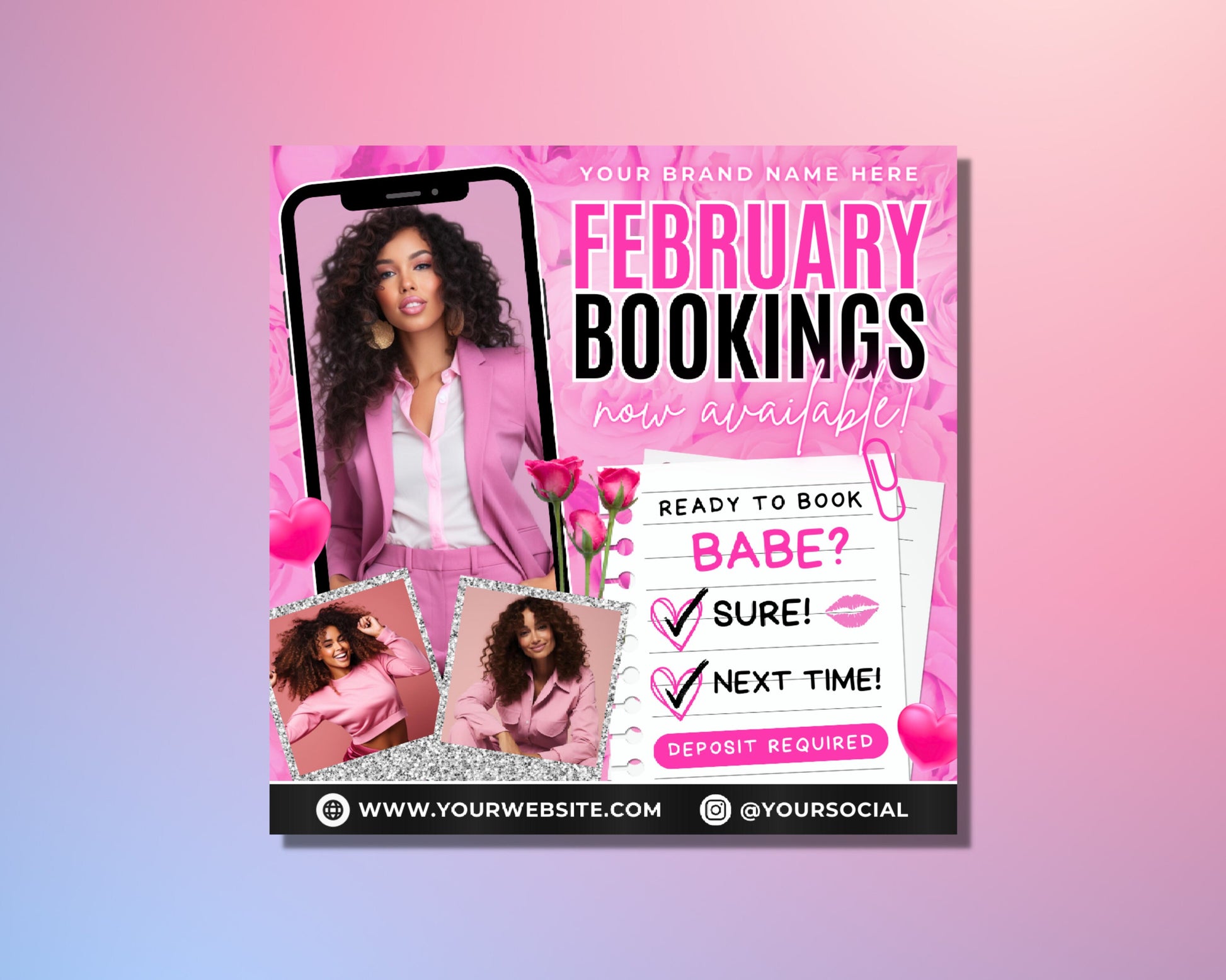 February bookings Book now Limited availability Don&#39;t miss out Special offers Early bird discounts Valentine&#39;s Day specials February specials Hair Nails Skin Makeup Massage Body treatments Hair removal Eyelash extensions Brow shaping
