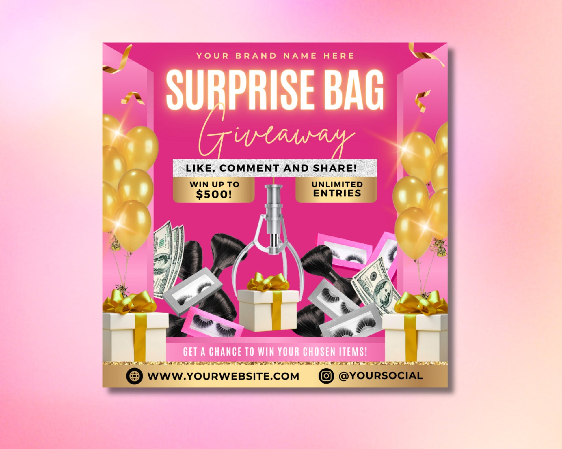 Win it! Free giveaway! Enter to win! Big prize! Limited time offer! Don&#39;t miss out! Exciting opportunity! Grand prize! Free chance to win! Lucky winner! Join the fun! Giveaway alert! Enter now!